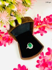 Silver Cutstone Ring