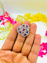 Silver Multicolour Ring