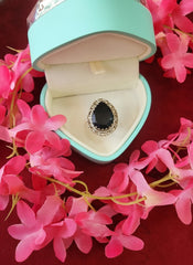 Silver Cut Stone Ring