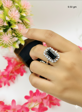 Silver Cutstone Ring