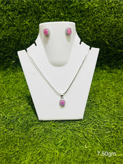 Chain Pendant With Earrings