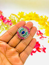 Silver Multicolour Ring
