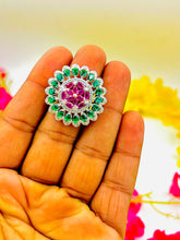 Silver Multicolour Ring