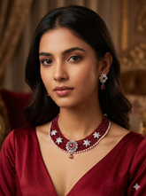 Silver Necklace with Earrings