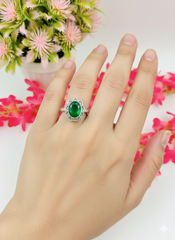 Silver Cutstone Ring