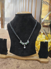 Silver Cut Stone Mangalsutra