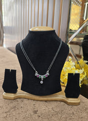 Silver Cut Stone Mangalsutra