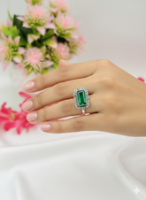 Silver Cutstone Ring