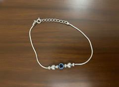 Silver Evil Eye Bracelet