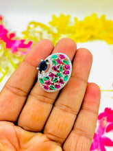 Silver Multicolour Ring