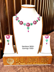 Silver Necklace with Earrings