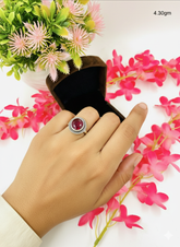 Silver Cutstone Ring