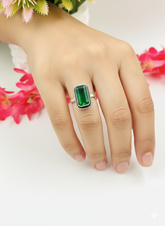 Silver Cutstone Ring