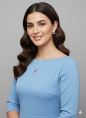 Chain Pendant With Earrings