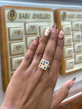 Silver Navaratan Ring