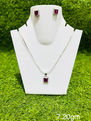 Chain Pendant With Earrings