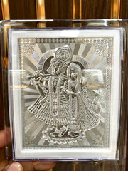 Silver Radha Krishna Frame