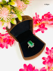 Silver Cutstone Ring