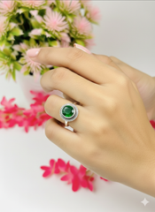 Silver Cutstone Ring