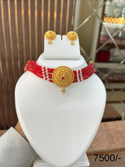 Silver Gold plated Necklace set