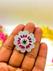 Silver Multicolour Ring