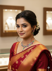 Silver Necklace with Earrings