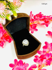 Silver Cutstone Ring