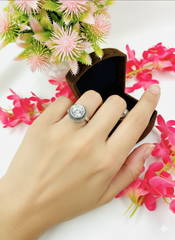 Silver Cutstone Ring