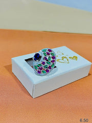Silver Multicolour Ring