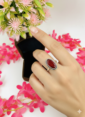 Silver Cutstone Ring