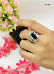 Silver Cutstone Ring