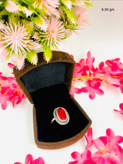Silver Cutstone Ring