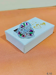 Silver Multicolour Ring
