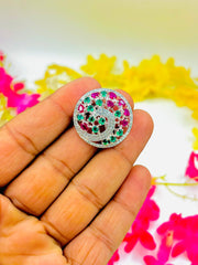 Silver Multicolour Ring