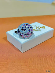 Silver Multicolour Ring