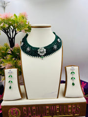 Silver Necklace with Earrings