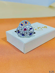 Silver Multicolour Ring