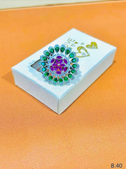 Silver Multicolour Ring