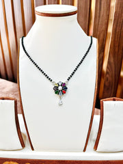 Silver Navratan Mangalsutra