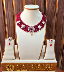 Silver Necklace with Earrings