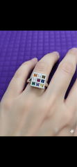 Silver Navaratan Ring