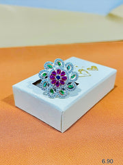 Silver Multicolour Ring