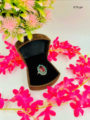 Silver Cutstone Ring