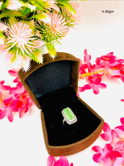 Silver Cutstone Ring