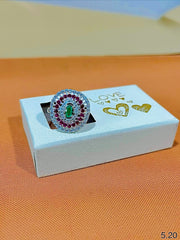 Silver Multicolour Ring