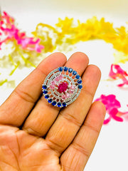 Silver Multicolour Ring