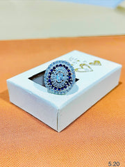 Silver Multicolour Ring