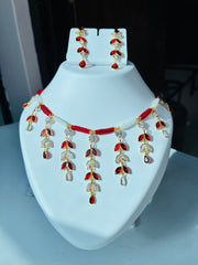 Silver Gold Plated necklace set