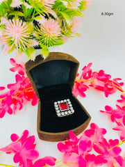 Silver Cutstone Ring