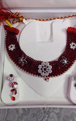 Silver Necklace with Earrings